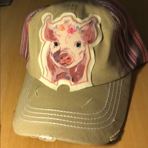 Pig ball cap. Super cute!